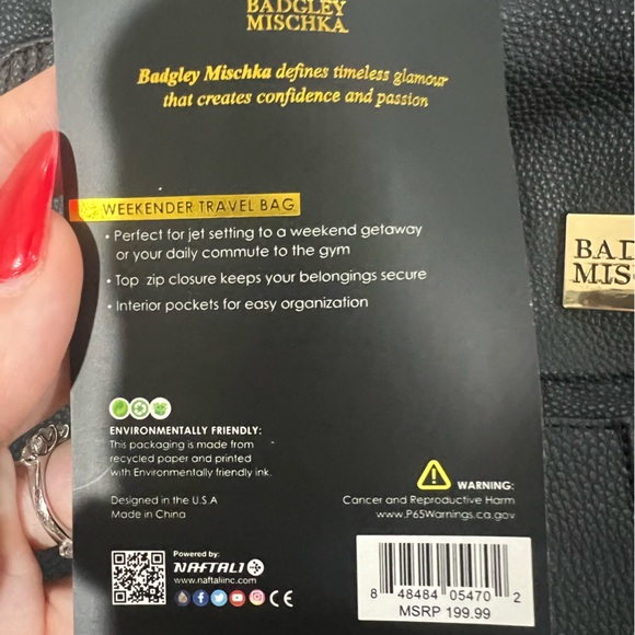 NWT Badgley Mischka Weekender Bag - Picture 5 of 8